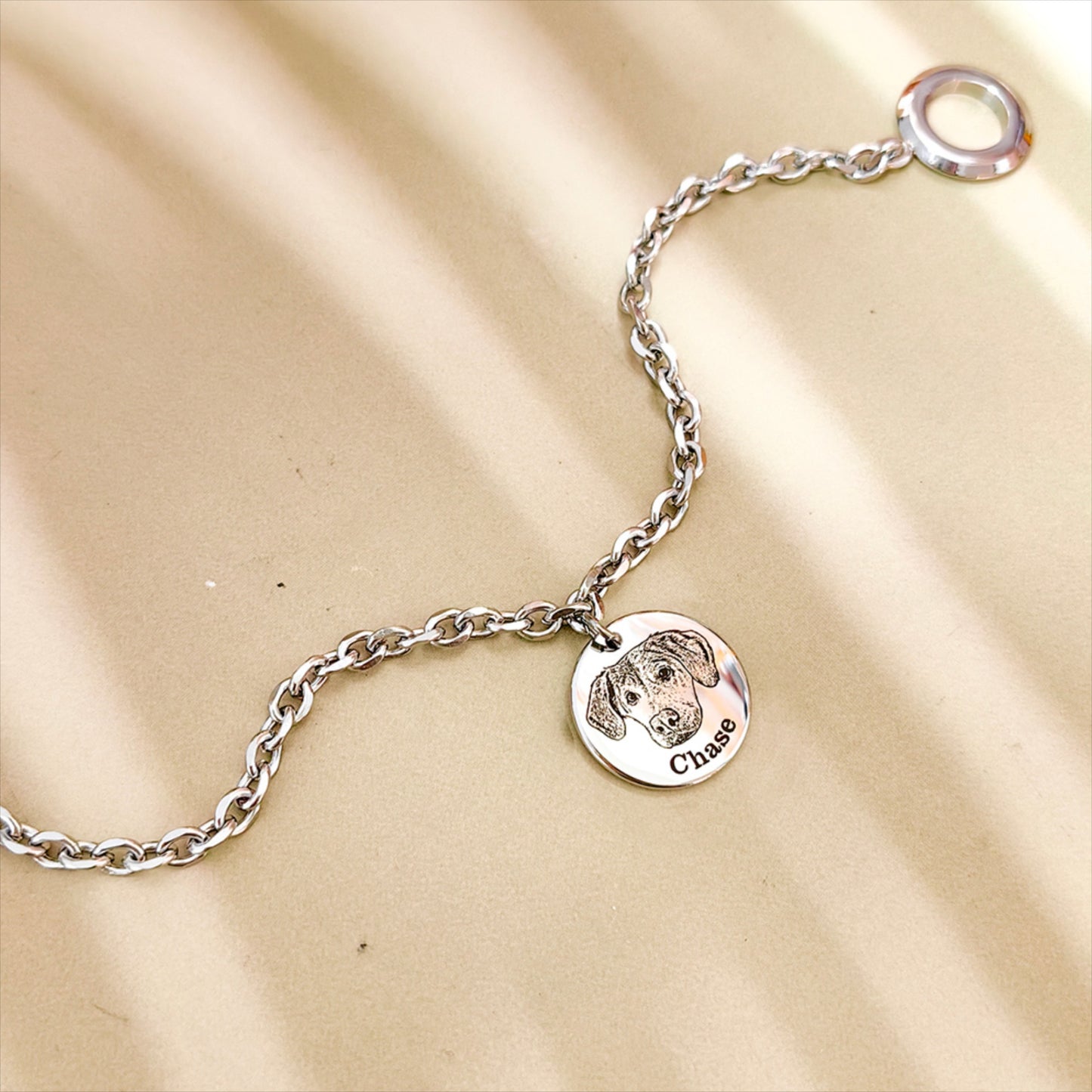 Pet Avatar Custom Titanium Steel Toggle Bracelet