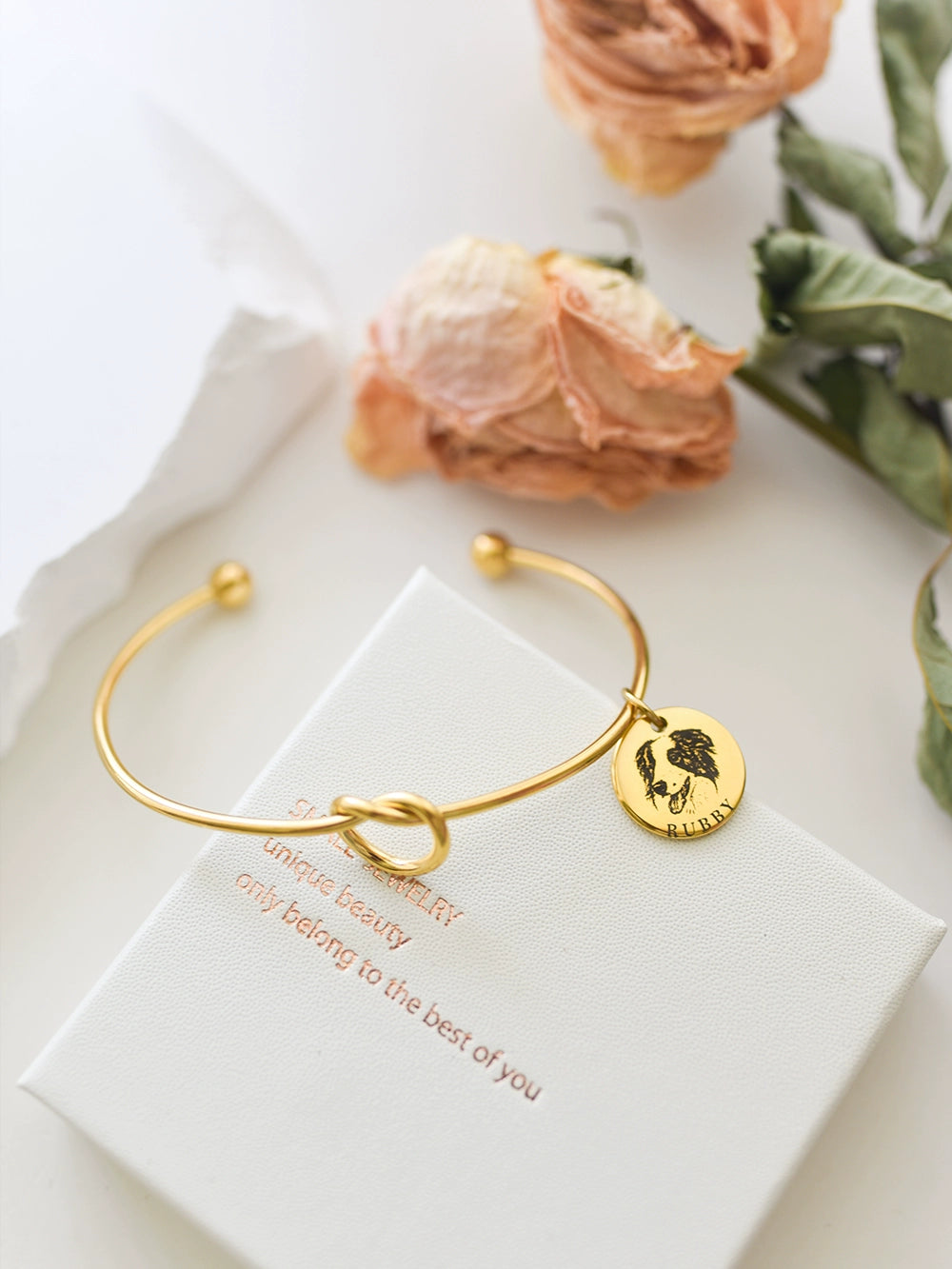 Customized Cat and Dog Pet Avatar Commemorative Opening Titanium Steel Bracelet