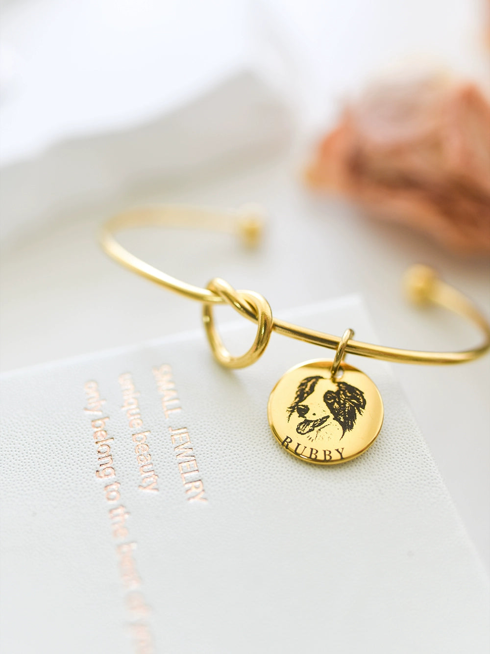 Customized Cat and Dog Pet Avatar Commemorative Opening Titanium Steel Bracelet