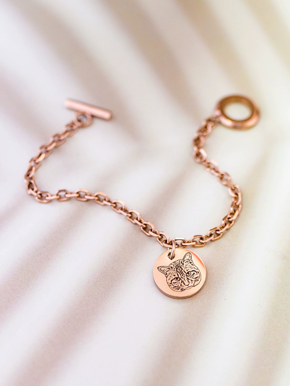 Pet Avatar Custom Titanium Steel Toggle Bracelet