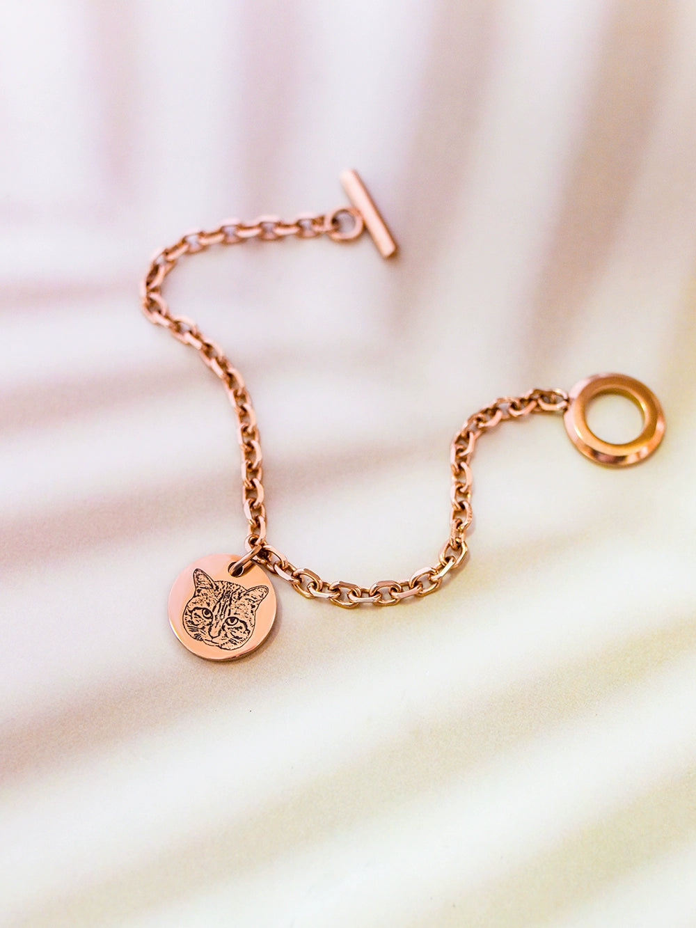 Pet Avatar Custom Titanium Steel Toggle Bracelet