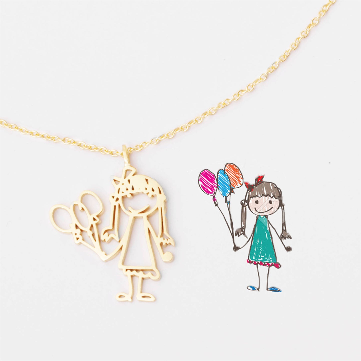 Children's Cute Painting Customized Necklace