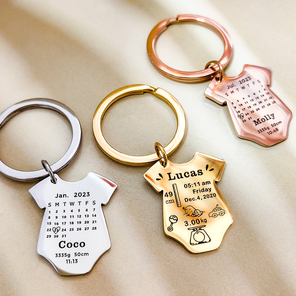 Baby Souvenir Custom Titanium Steel Keychain